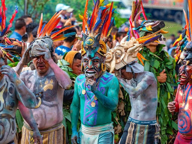 Boruca indigenous Fiesta de los Diablitos ceremony in Costa Rica