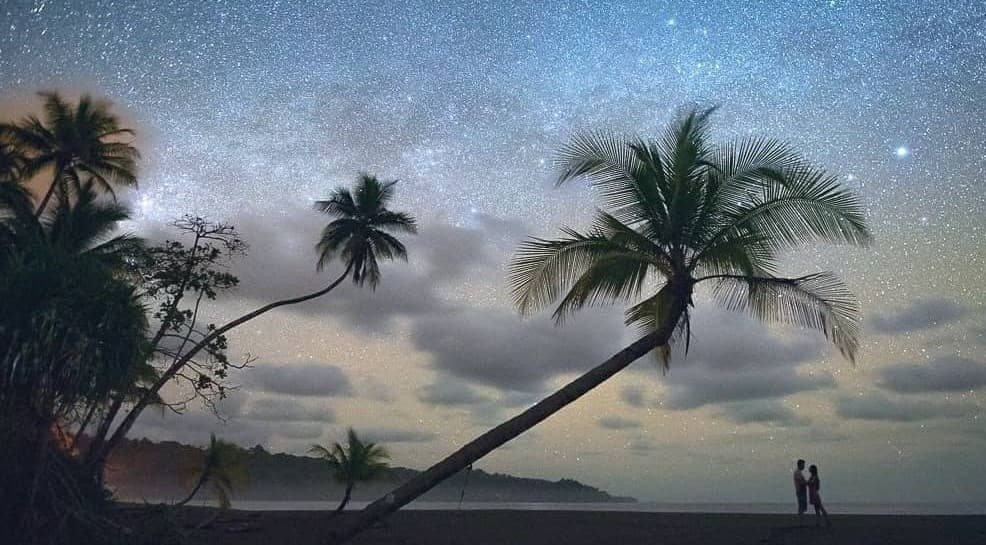 Milky Way over dark sky — stargazing in Costa Rica